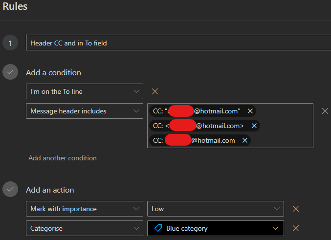 Filter my Email Address when in the To and CC Fields - Microsoft Q&A