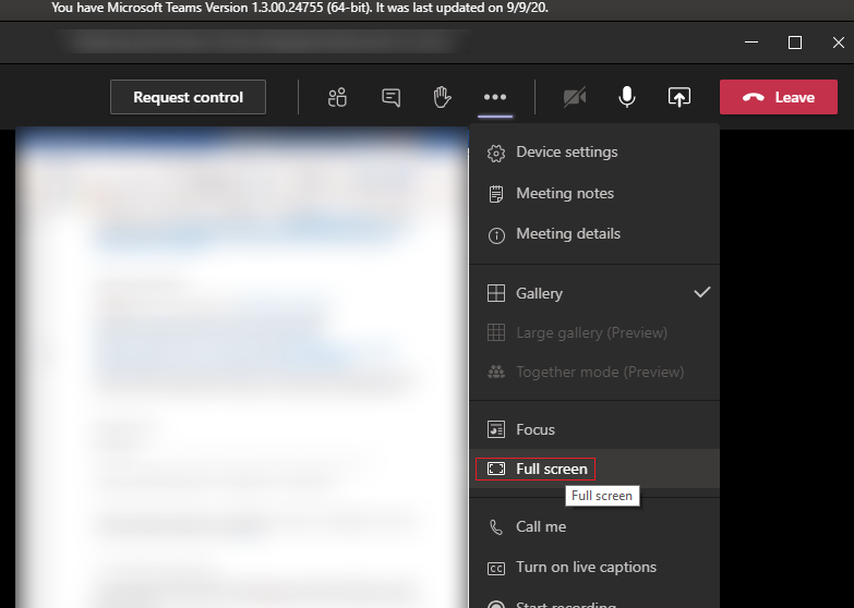 enter-full-screen-in-teams-meeting-microsoft-q-a