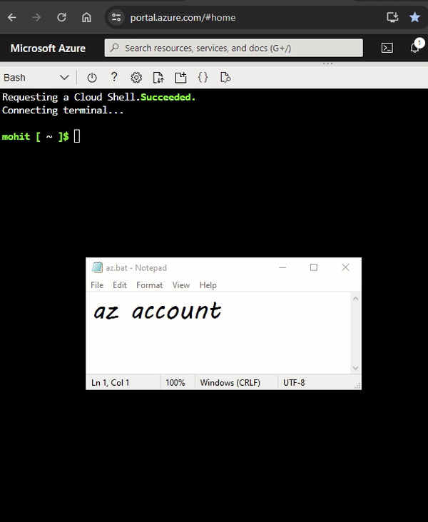 How to run .bat file in Cloud shell - Microsoft Q&A