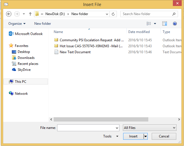sort order when attaching a file - Microsoft Q&A