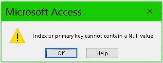 Creating Tabel in Access from Excel Spreadsheet - error - Microsoft Q&A