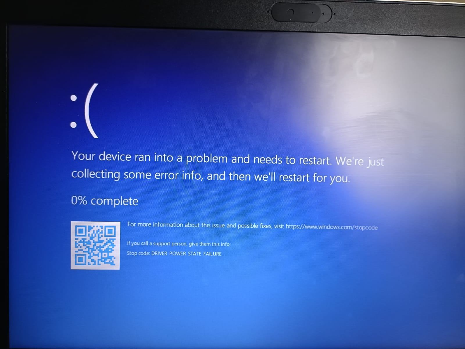 blue screen driver power state failure - Microsoft Q&A