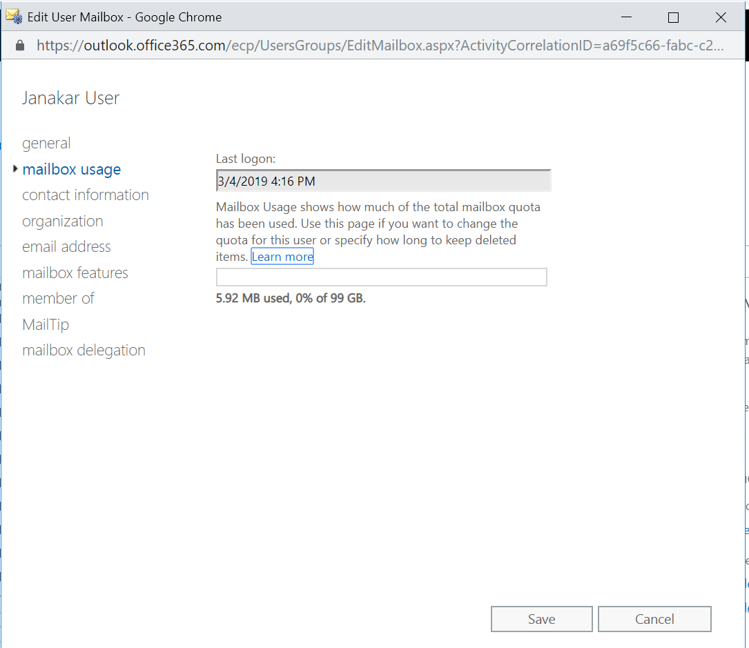 EAC-How to Change Mailbox Storage Quota - Microsoft Q&A
