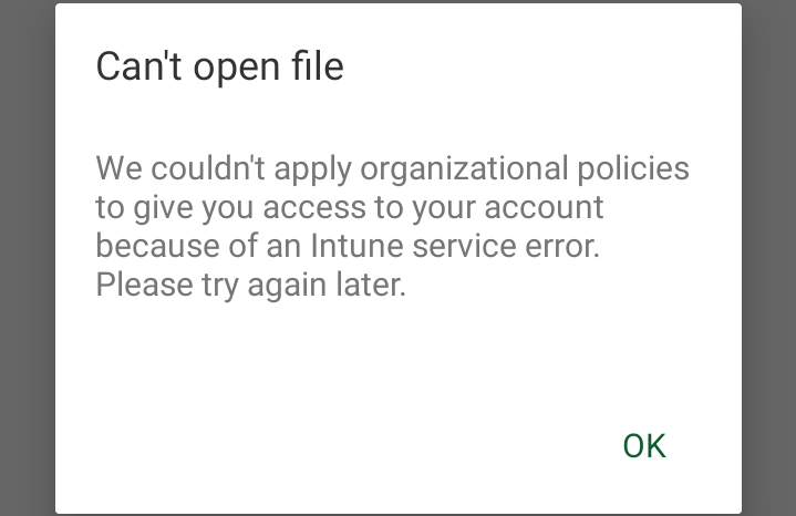 Intune Service Error - Microsoft Q&A