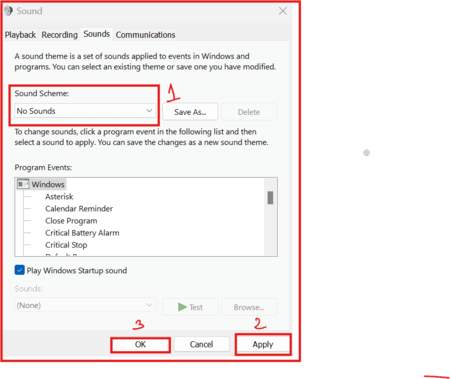 I'm trying to turn the sounds off in my computer but not the music or ...