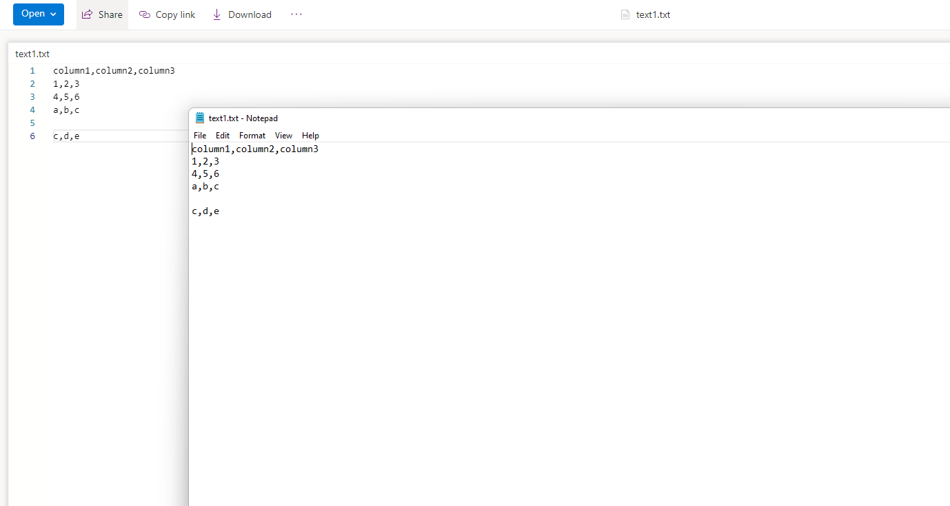 Different display between .txt file in Notepad and Sharepoint ...