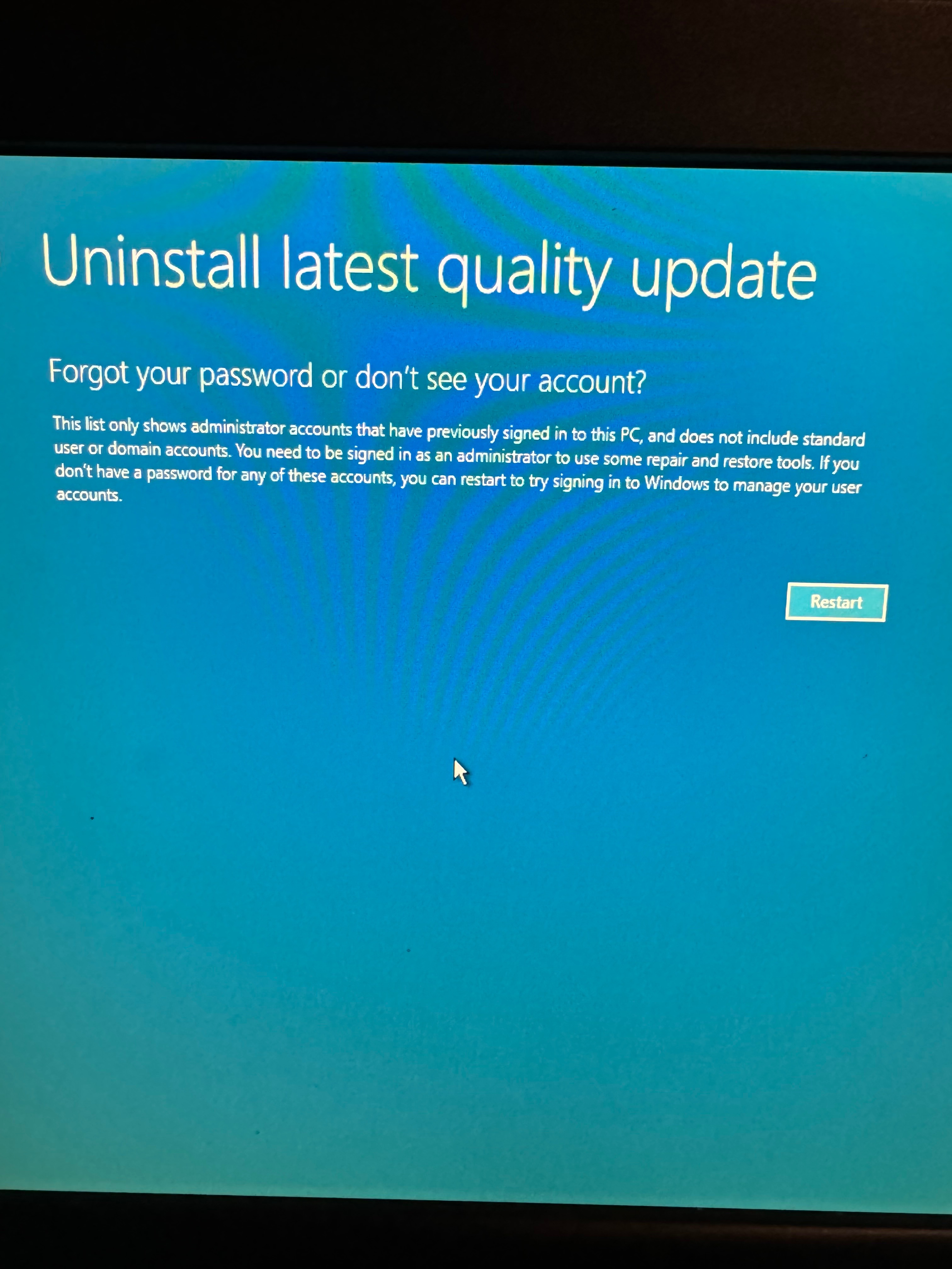 Password suddenly fails - Microsoft Q&A