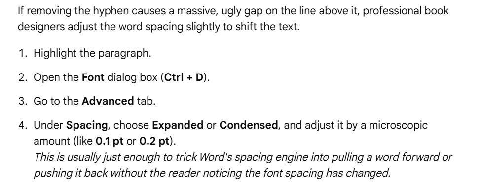 Microsoft Learn - line spacing