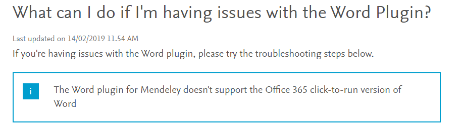 Problem downloading Mendeley plug-in to Word - Microsoft Q&A