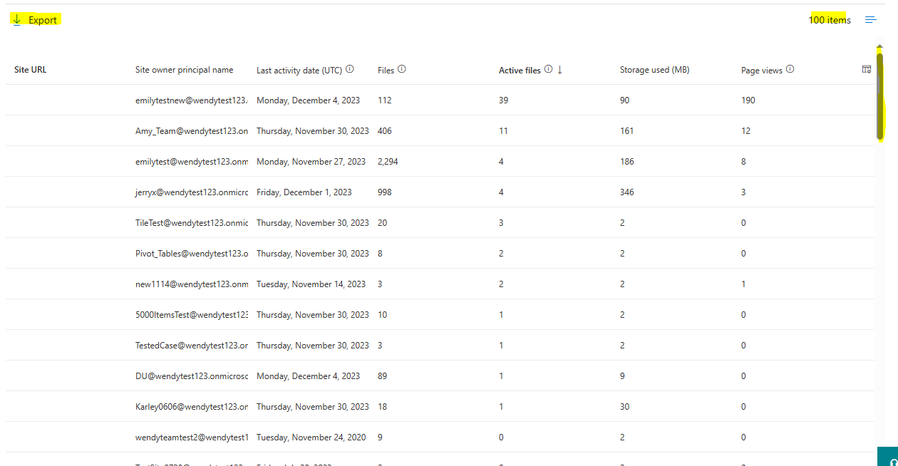 I want to create a report which shows our storage usage trends across