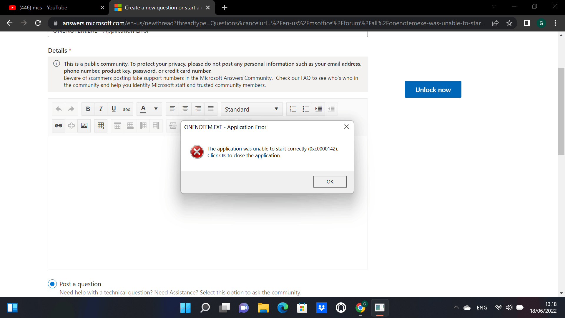 ONENOTEM.EXE - Application Error - Microsoft Q&A
