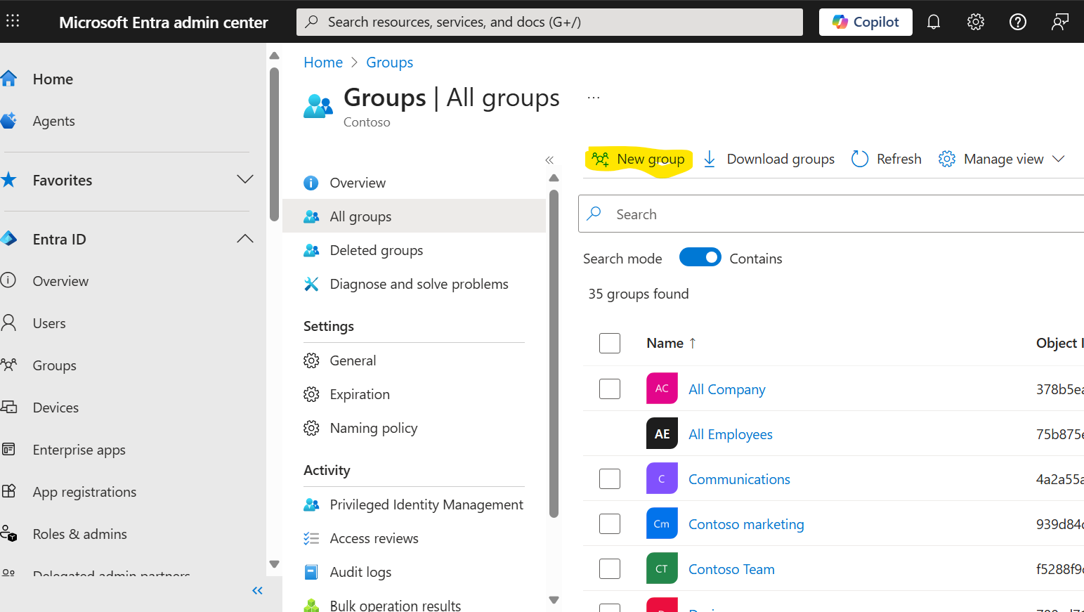 Customer ran into error with Failed to create group. Details: Failed to ...
