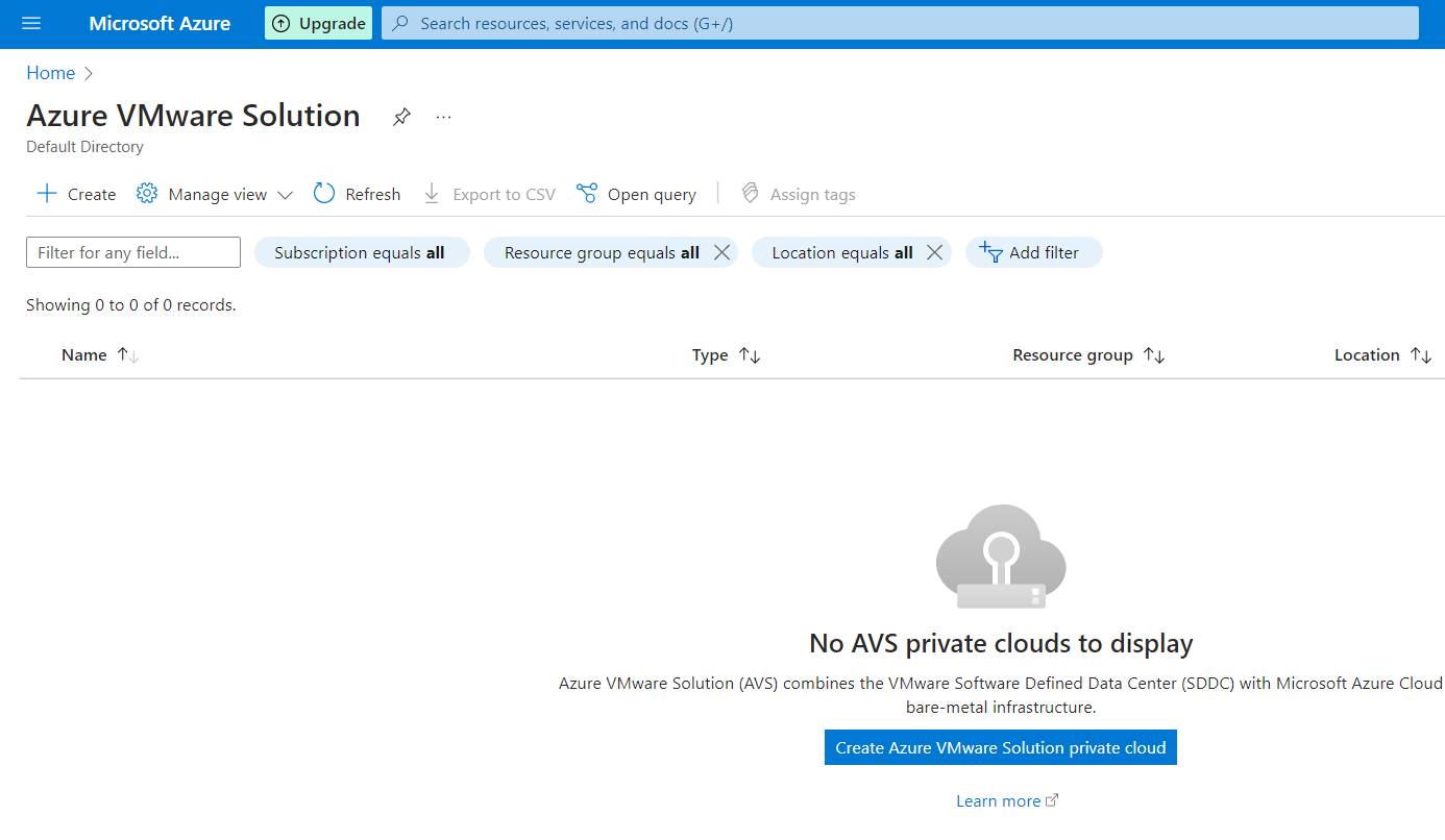 Azure VMare Solution