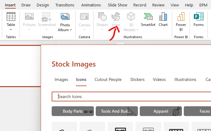 Problemas al insertar iconos en documentos Word o PowerPoint ...
