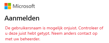Aanmelden microsoft