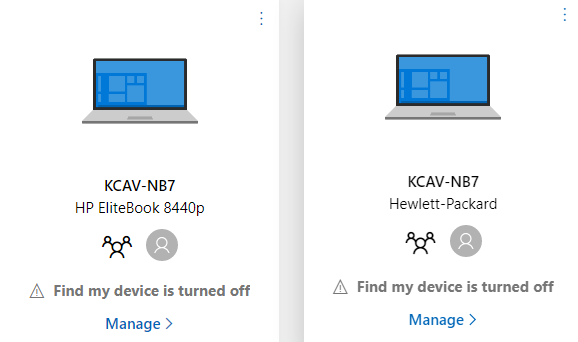 Why is the same PC shown 3 times in my Microsoft Account - Microsoft Q&A