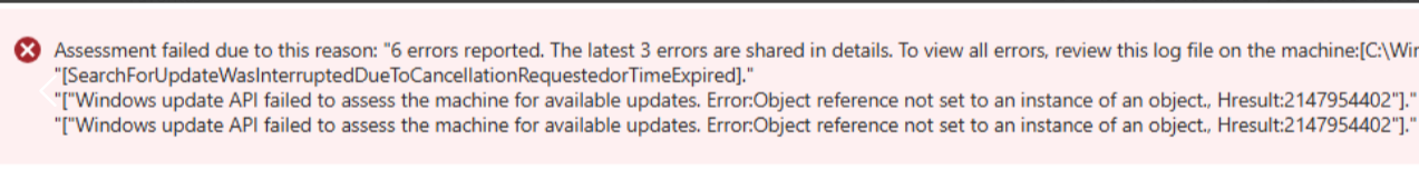 Windows Server 2025 receiving Windows Update error when we do the ...