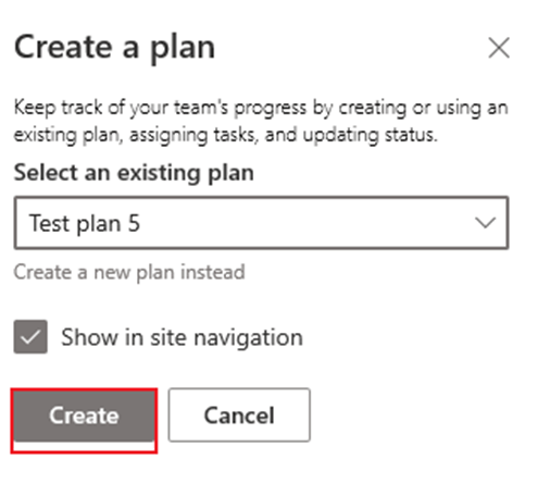 New Microsoft Planner Plan creates an entirely new Sharepoint site ...