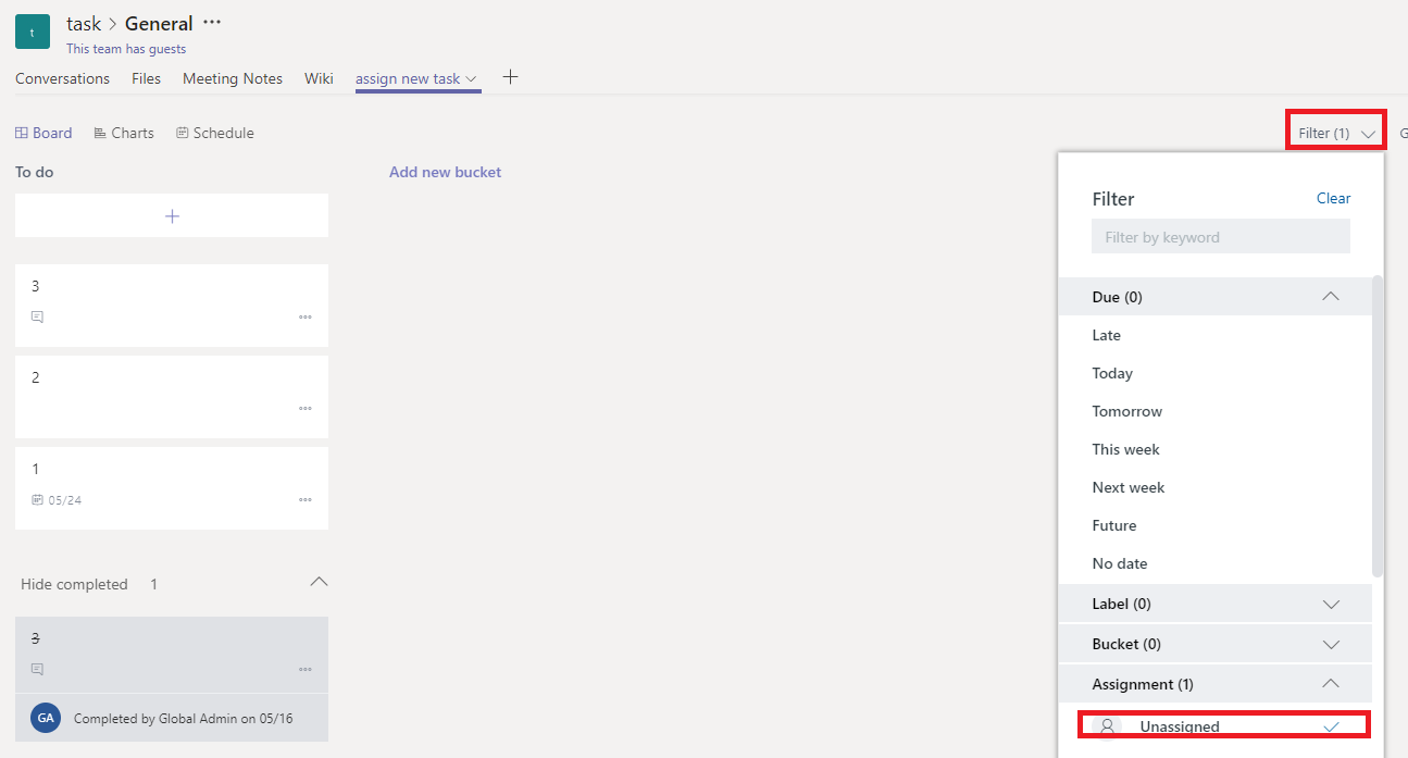 Planner: 2400 unassigned tasks not visible on Board but visible on ...