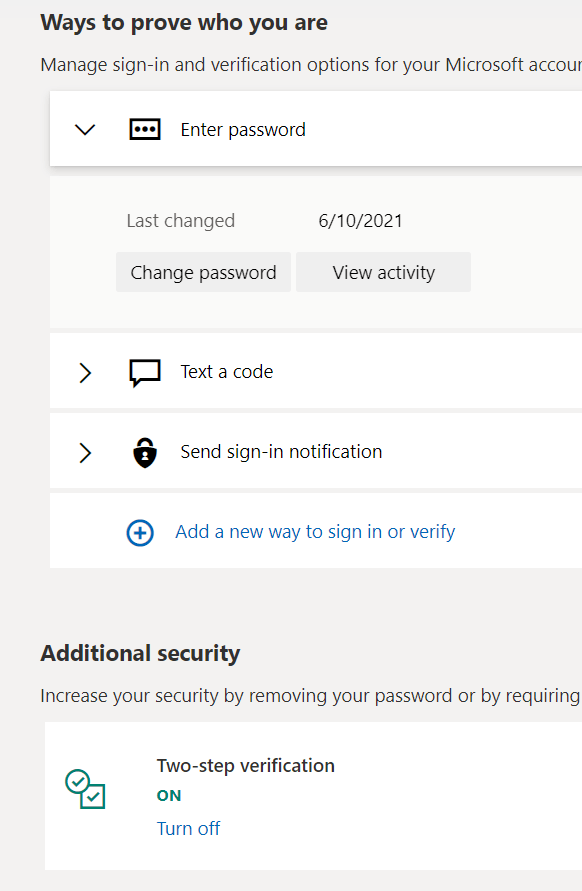 The option to add a security key to my Outlook account is missing ...