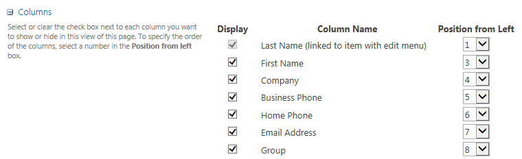 Sharepoint Online - change title in contacts list or change field used ...