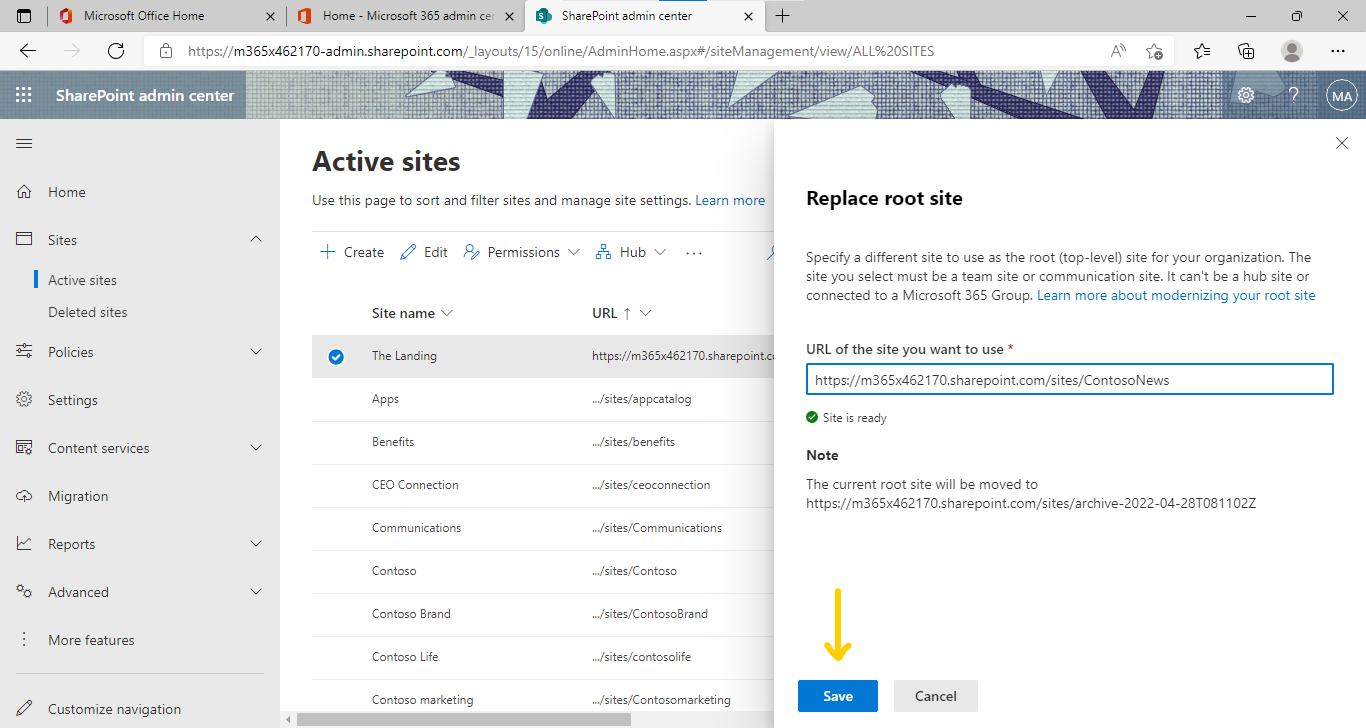 save - root site