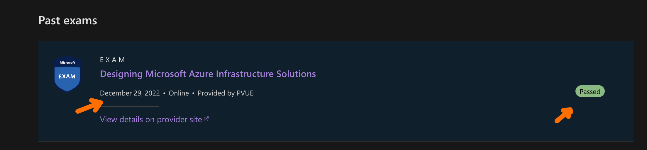 I passed the AZ 305 on 29 Dec 2022. I am not able to renew it ...