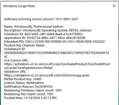 Why does my windows product key not work? - Microsoft Q&A