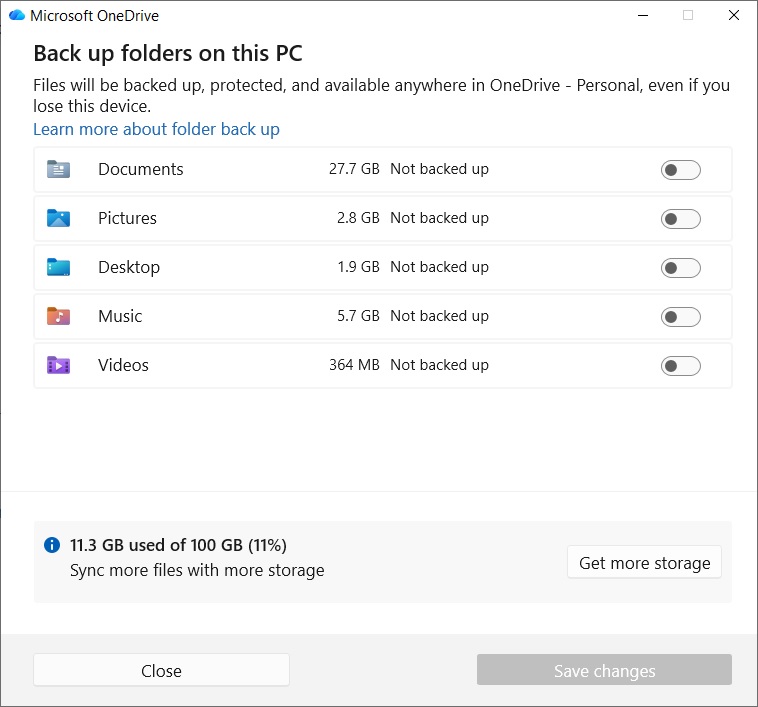 OneDrive FORCING me to back up the default folders !!! - Microsoft Q&A