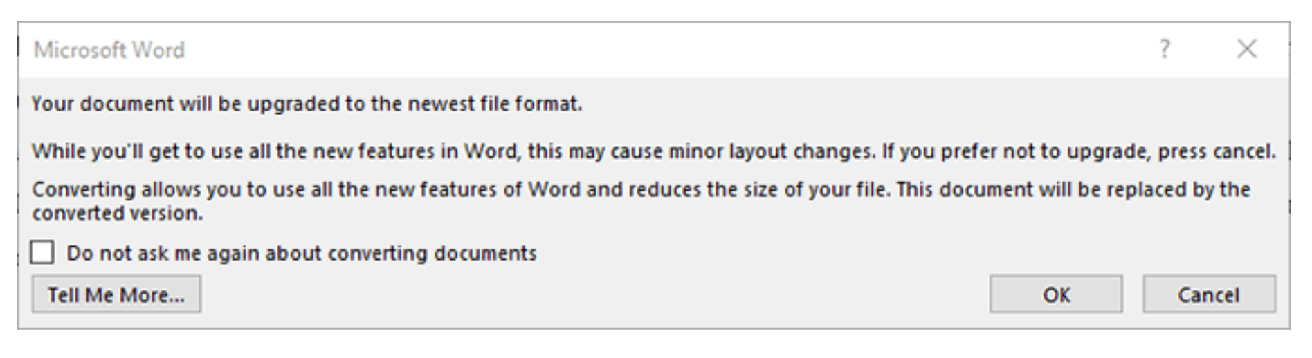 Can I REPLACE my old .doc file with a new .docx file when converting ...