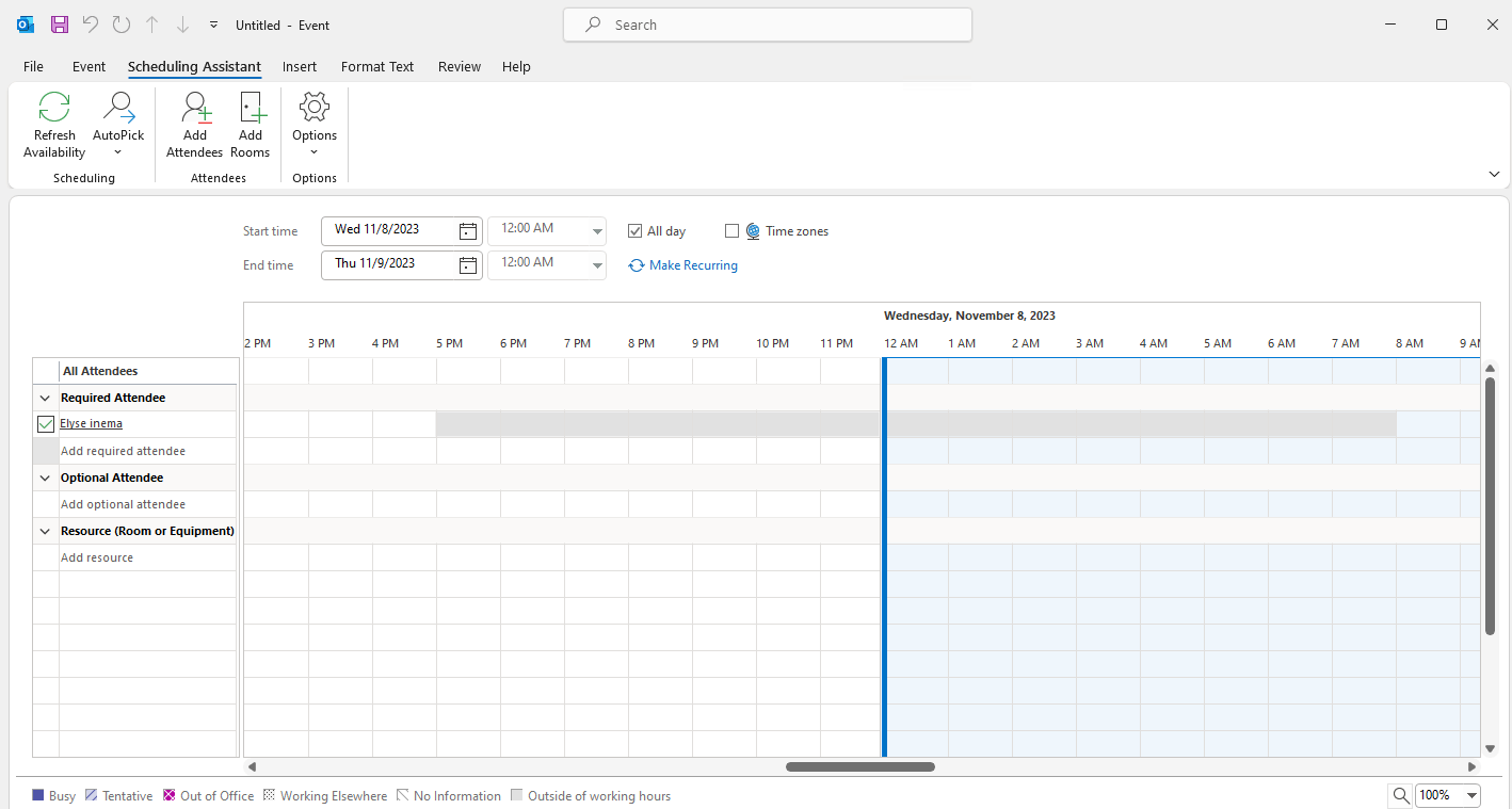 Scheduling Assistant Calendar Missing - Microsoft Q&A
