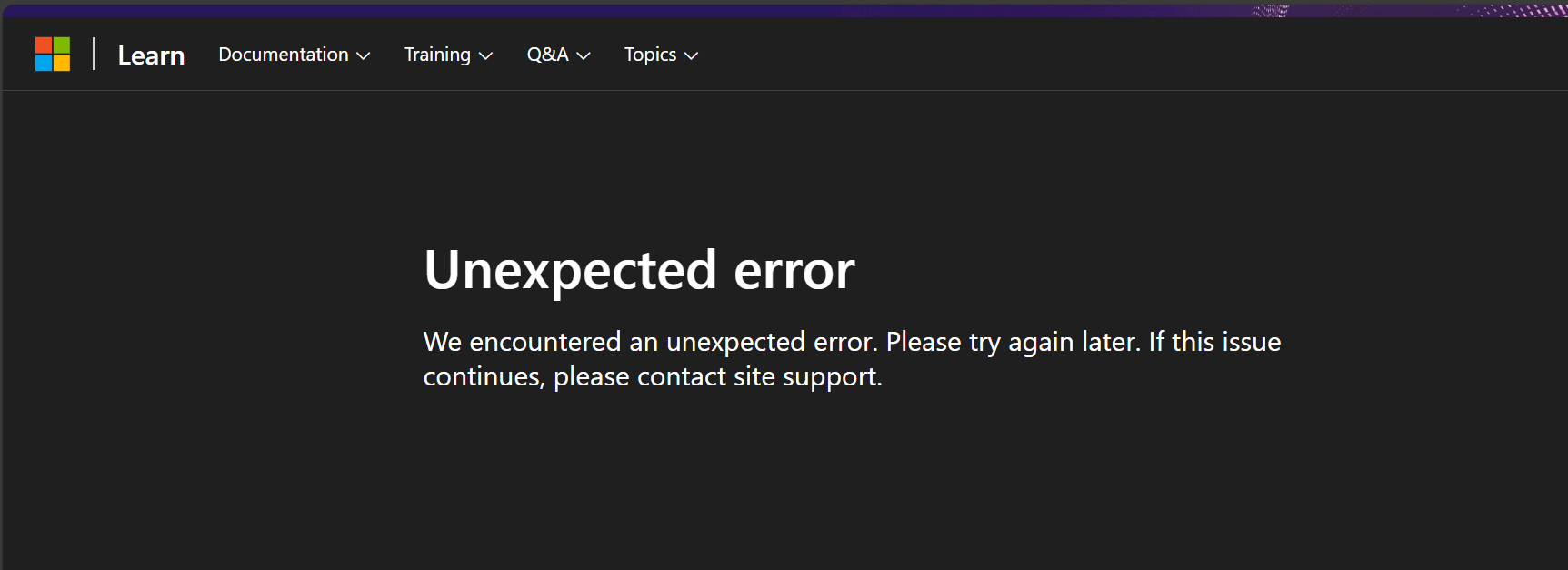 REGISTRATION ERROR - Microsoft Q&A