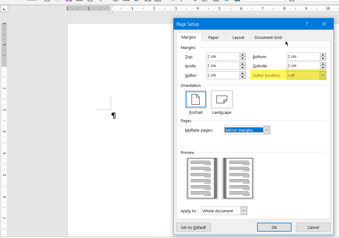 Having trouble with margin and gutter. - Microsoft Q&A
