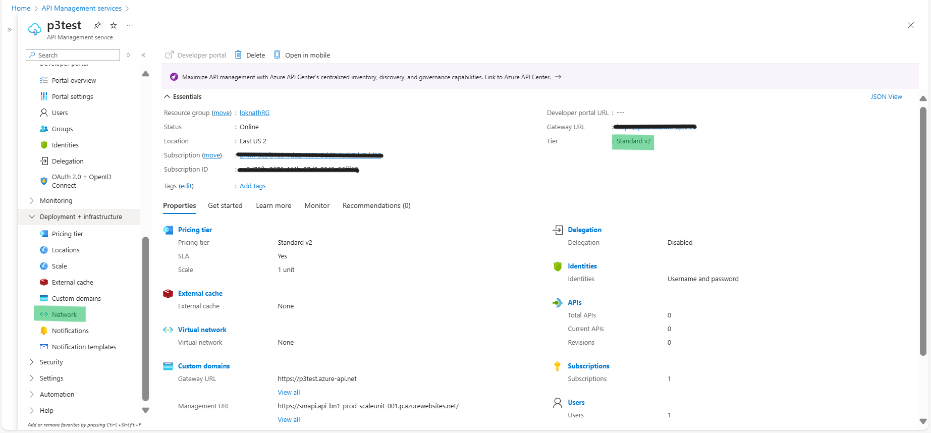 Virtual network integration in *Standard v2 tier* not available ...
