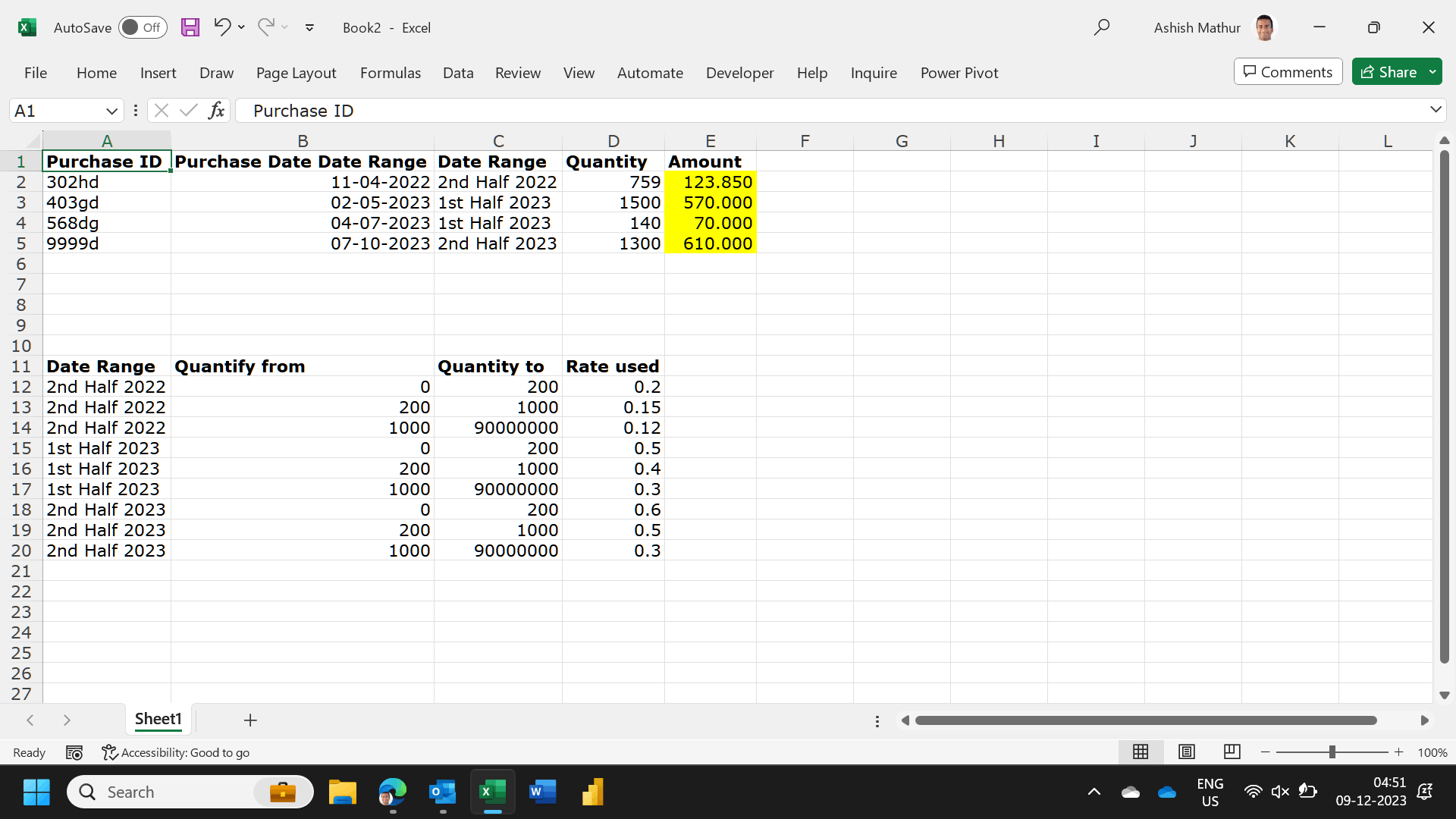 Formula to calculate values based on multiple criteria - Microsoft Q&A