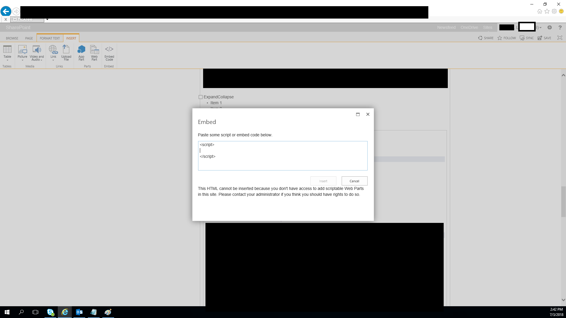 Full Control Permission Can't Add JavaScipt/CSS - Microsoft Q&A