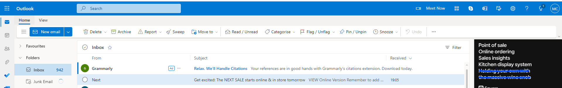 How to get my outlook on web layout back? - Microsoft Q&A