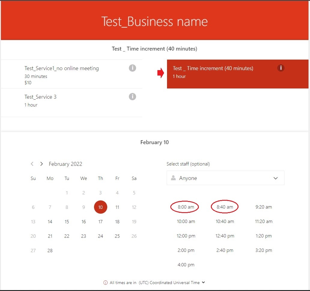 Bookings Time increments issue - Microsoft Q&A