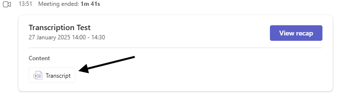 Issue with Viewing Transcriptions in Teams Desktop App - Microsoft Q&A