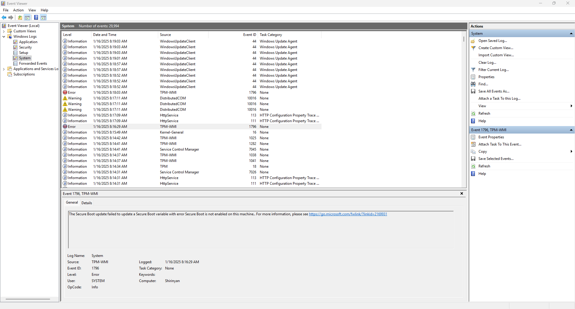 freeze, lags, drop of fps, DCOM and TPM warnings/errors - Microsoft Q&A