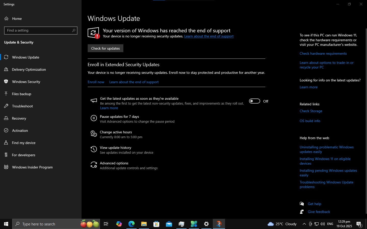 w10.esu.settings.winupdateScreenshot 2025-10-19 122953