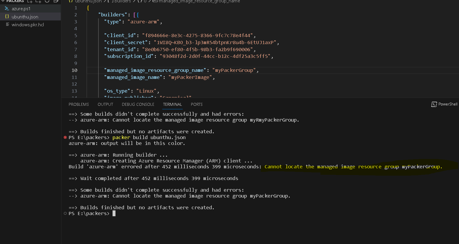Cant locate resource group even though itis there in the portal ...