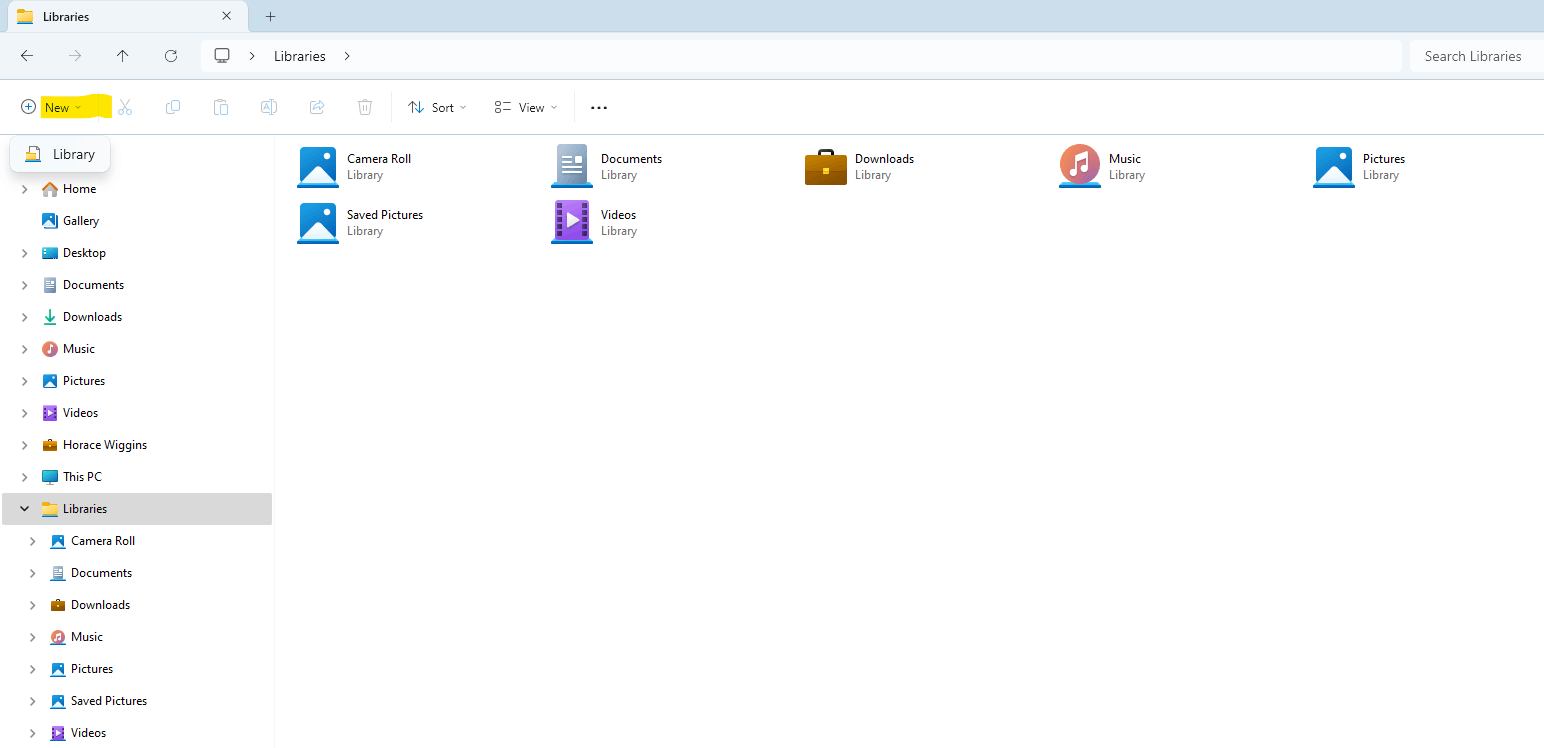 How do I add 'new folder' to This PC on windows 11, without interfering ...