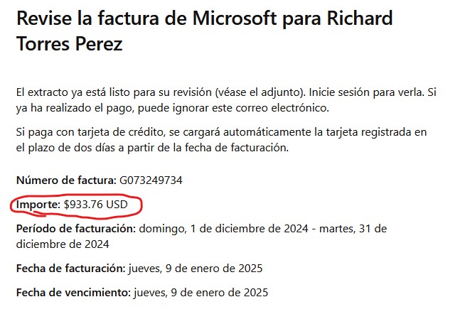 azure facturacion