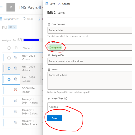 Choice field in Sharepoint Document Library not updating/saving ...