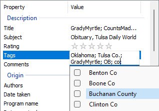 SOLVED Remove a tag from the suggested list in the file properties ...