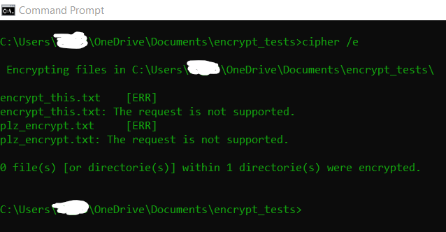 Cipher command on cmd not working - Microsoft Q&A
