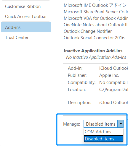 Outlook Slow and Disabled COM Add-ins Tile Not Showing - Microsoft Q&A