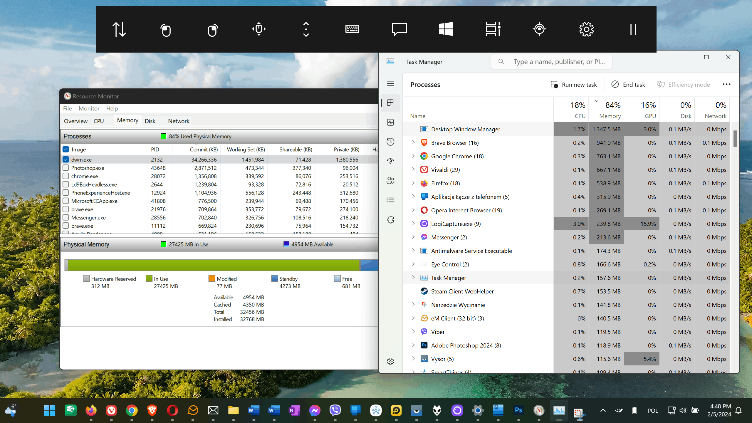 Windows Eye Control causes memory leak (dwm.exe) - Microsoft Q&A