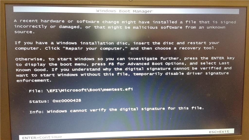 After failed restore of computer, computer looping a restart and not ...